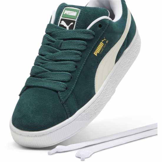 Puma Мъжки Маратонки Suede Xl Womens Trainers Зелено/Бяло Дамски маратонки