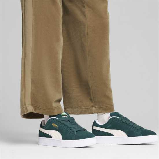 Puma Мъжки Маратонки Suede Xl Womens Trainers Зелено/Бяло Дамски маратонки