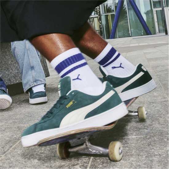 Puma Мъжки Маратонки Suede Xl Womens Trainers Зелено/Бяло Дамски маратонки