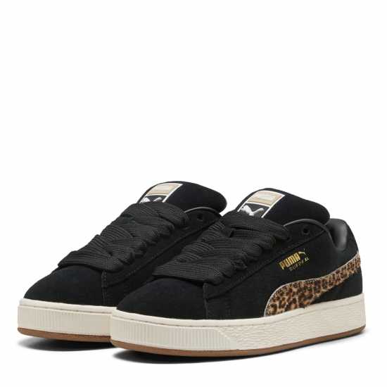 Puma Мъжки Маратонки Suede Xl Womens Trainers Black/Leopard Дамски маратонки