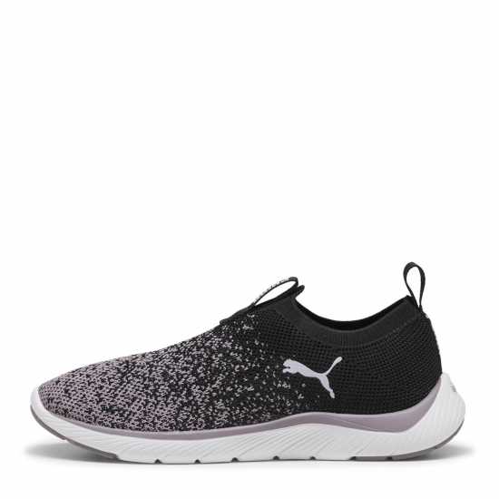 Puma Softride Remi Slip-On Knit Wn's Runners Womens Black/Wht/Plum 