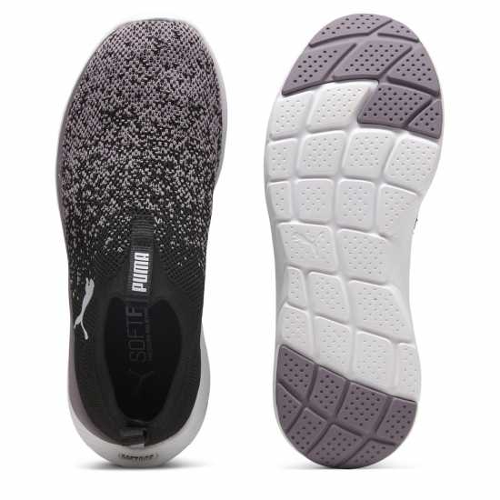 Puma Softride Remi Slip-On Knit Wn's Runners Womens Black/Wht/Plum 
