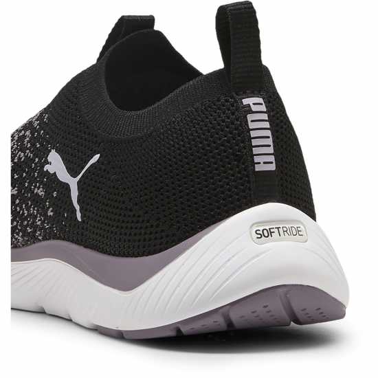 Puma Softride Remi Slip-On Knit Wn's Runners Womens Black/Wht/Plum 