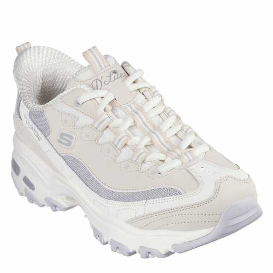 Skechers D Lites-Smooth Nostalgia Low-Top Trainers Womens Сиво/Натурален Дамски маратонки