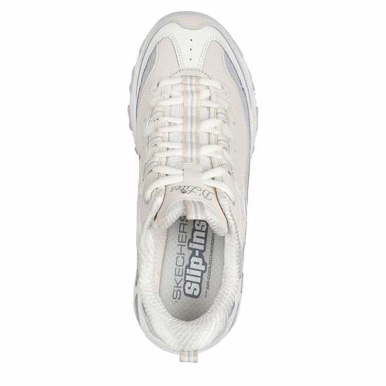 Skechers D Lites-Smooth Nostalgia Low-Top Trainers Womens Сиво/Натурален Дамски маратонки