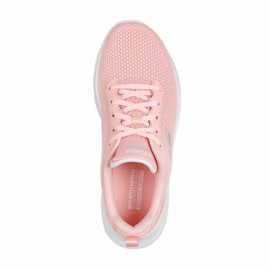 Skechers Athletic Mesh Lace Up Slip On Runners Womens Прасковен Текс/Тр Skechers Athletic Mesh Lace Up Slip On Runners Womens Прасковен Текс/Тр