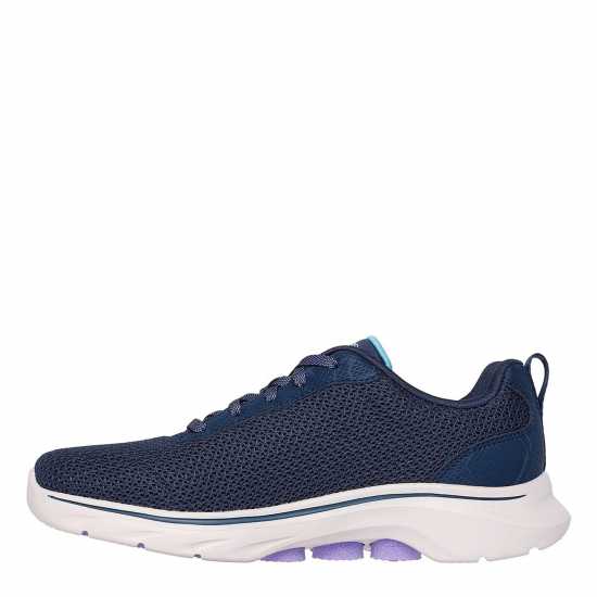 Skechers Athletic Mesh Lace Up Slip On Runners Womens Морско синьо/Бяло Skechers Athletic Mesh Lace Up Slip On Runners Womens Морско синьо/Бяло