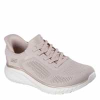 Skechers Women's Engineered Knitted Bungee Slip-On Runners Natural/Gold 