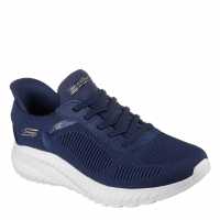 Skechers Engineered Knit Bungee Slip-Ins Runners Womens Морско синьо/Бяло Дамски маратонки