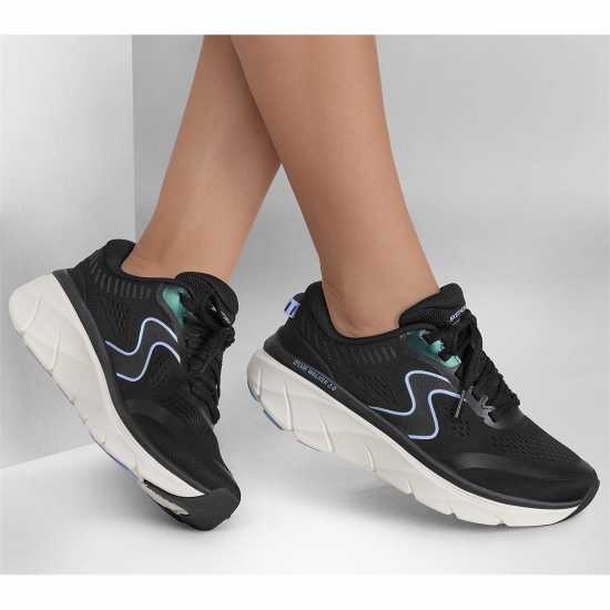 Skechers D'Lux Walker 2.0 Active Pace Runners Womens Черен М/Син/Лв Тр Дамски маратонки