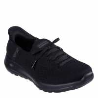 Skechers Мъжки Маратонки Slipin Womens Trainers Черен текстил/тр Дамски маратонки