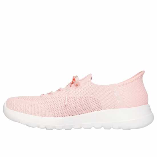 Skechers Мъжки Маратонки Slipin Womens Trainers Прасковен Текс/Тр Дамски маратонки