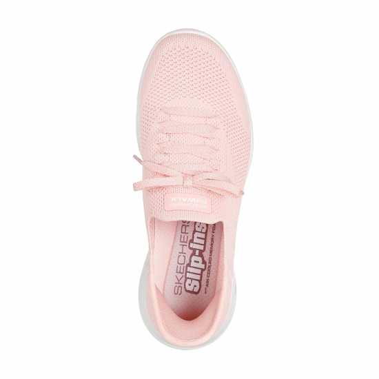Skechers Мъжки Маратонки Slipin Womens Trainers Прасковен Текс/Тр Дамски маратонки