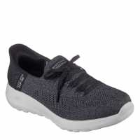 Skechers Мъжки Маратонки Slipin Womens Trainers Черен текстил/тр Дамски маратонки