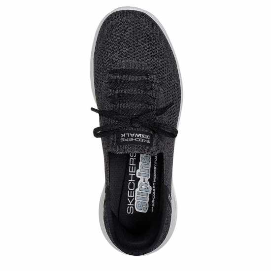 Skechers Мъжки Маратонки Slipin Womens Trainers Черен текстил/тр Дамски маратонки