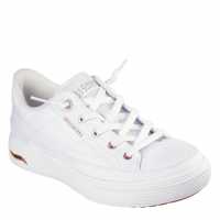 Skechers Arch Fit Arcade-Meet Ya There Canvas Trainers Womens White 