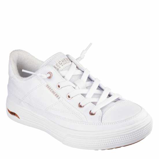 Skechers Arch Fit Arcade-Meet Ya There Canvas Trainers Womens White 