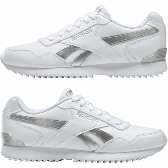 Дамски маратонки Reebok Дамски Маратонки Royal Glide Ripple Clip Ladies Trainers Бяло/сребро Reebok Дамски Маратонки Royal Glide Ripple Clip Ladies Trainers Бяло/сребро Дамски маратонки
