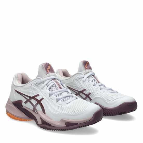 Asics Court Ff 3 Clay Tennis Shoes Womens Бяло/Розово Дамски маратонки