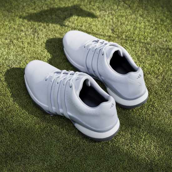 Adidas Мъжки Обувки За Голф Tour360 24 Wide Golf Shoes Mens Бяло/сребро Голф обувки за мъже