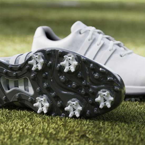 Adidas Мъжки Обувки За Голф Tour360 24 Wide Golf Shoes Mens Бяло/сребро Голф обувки за мъже