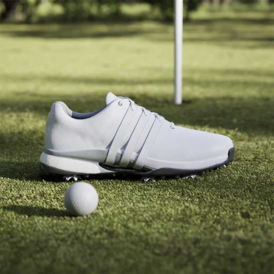 Adidas Мъжки Обувки За Голф Tour360 24 Wide Golf Shoes Mens Бяло/сребро Голф обувки за мъже