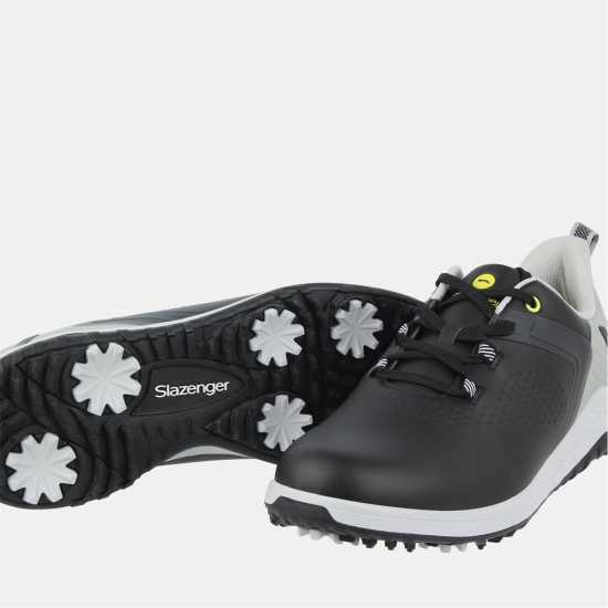 Slazenger Мъжки Обувки За Голф V Series Spiked Golf Shoes Mens Черно 