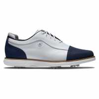 Footjoy Дамски Обувки За Голф Traditions Ladies Golf Shoes White/Blue Голф пълна разпродажба