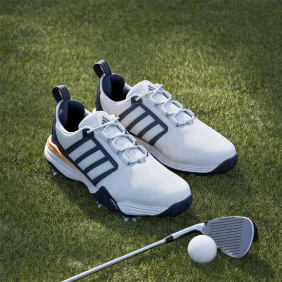 Adidas Men's Spiked Golf Shoes Ftwrwhite/Navy Adidas Men's Spiked Golf Shoes Ftwrwhite/Navy