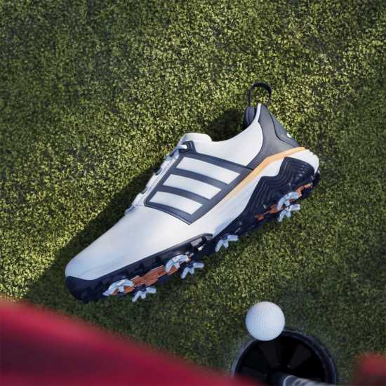 Adidas Men's Spiked Golf Shoes Ftwrwhite/Navy Adidas Men's Spiked Golf Shoes Ftwrwhite/Navy