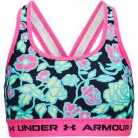Under Armour Mid Crossback Printed Sports Bra Girls