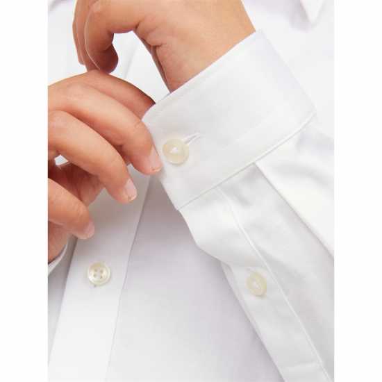 Jack And Jones Kids' Long-Sleeve Plain Shirt Бяло 