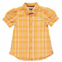 Sale Soulcal Short Sleeve Shirt Infant Girls Sunflower Check Детски ризи