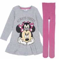 Character Детска Комплект Рокля Полар Fleece Dress Set Infant Girls Minnie Mouse Детски поли и рокли