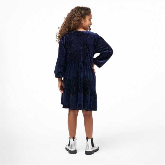 Biba Junior Girls  Velvet Glitter Dress  