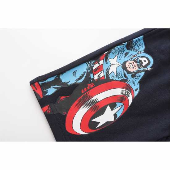 Детско облекло с герои Character T-Shirt Set Juniors Капитан Америка Character T-Shirt Set Juniors Капитан Америка Детско облекло с герои