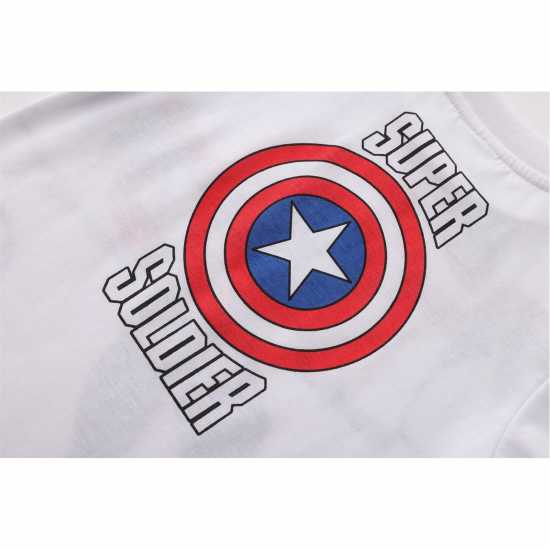 Детско облекло с герои Character T-Shirt Set Juniors Cpt America Character T-Shirt Set Juniors Cpt America Детско облекло с герои