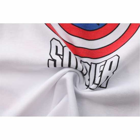 Детско облекло с герои Character T-Shirt Set Juniors Cpt America Character T-Shirt Set Juniors Cpt America Детско облекло с герои