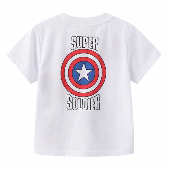 Детско облекло с герои Character T-Shirt Set Juniors Cpt America Character T-Shirt Set Juniors Cpt America Детско облекло с герои