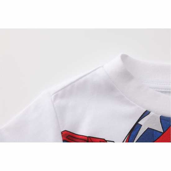 Детско облекло с герои Character T-Shirt Set Juniors Cpt America Character T-Shirt Set Juniors Cpt America Детско облекло с герои