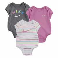 Nike Stripe 3 Pack Bodysuits Baby Girl  Бебешки дрехи
