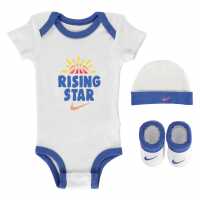 Nike Rising Star Baby Hat/bodysuit/boots 3 Pack White Бебешки дрехи