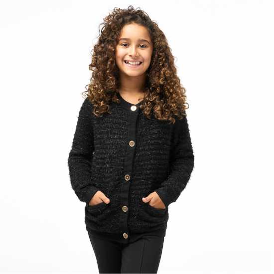 Biba Плетена Жилетка Junior Girls  Fluffy Cardigan  Детски плетени пуловери и жилетки