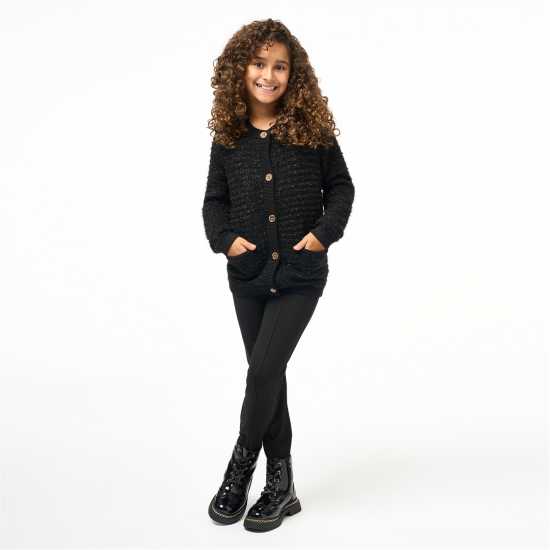 Biba Плетена Жилетка Junior Girls  Fluffy Cardigan  Детски плетени пуловери и жилетки