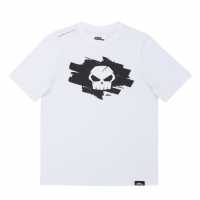No Fear Тениска Момчета С Щампа New Graphic T Shirt Junior Boys White Skull Детски тениски и фланелки