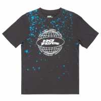 No Fear Тениска Момчета С Щампа New Graphic T Shirt Junior Boys Charcoal Globe Детски тениски и фланелки