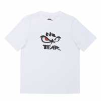 No Fear Тениска Момчета С Щампа New Graphic T Shirt Junior Boys White Eyes Детски тениски и фланелки