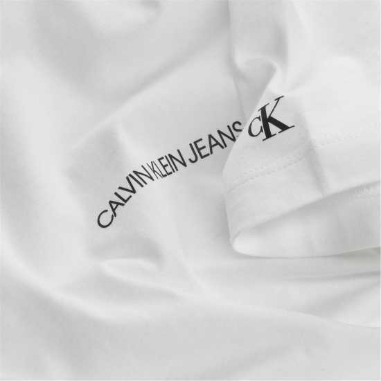 Тениска Calvin Klein Jeans Calvin Klein Chest Logo T Shirt White YAF Детски тениски и фланелки