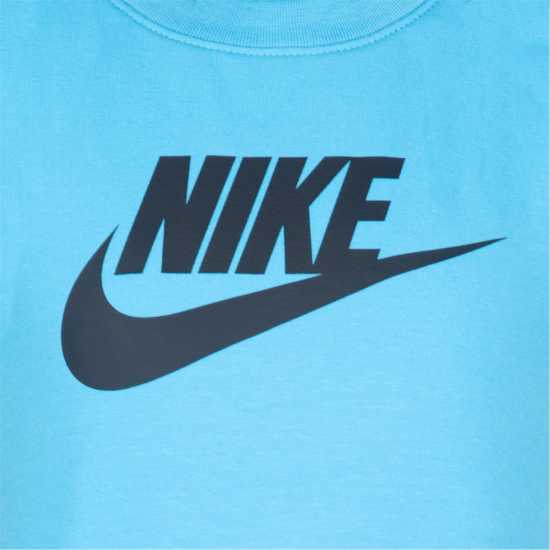 Nike Тениска Малко Момиче T Shirt Infant Girls Baltic Blue Детски поли и рокли