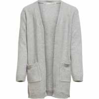 Only Плетена Жилетка Sleeve Open Knit Cardigan Light Grey Детски плетени пуловери и жилетки